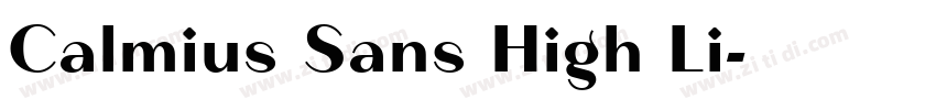 Calmius Sans High Li字体转换 Calmius Sans High Li字体转换